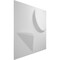 Ekena Millwork Apollo EnduraWall Decorative 3D Wall Panel, White, 11 7/8"W x 11 7/8"H WP12X12APWH - alternate 3